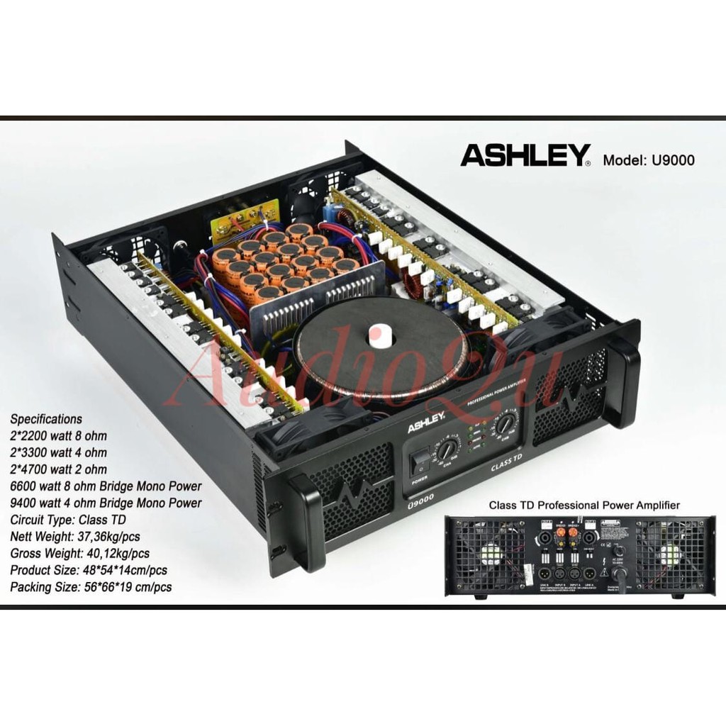 POWER AMPLIFIER ASHLEY U9000 ORIGINAL ASHLEY U 9000 CLASS TD