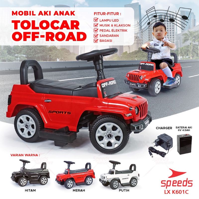 tolocar off-road/mobil anak bisa dinaiki/mobilan anak/mobil anak aki