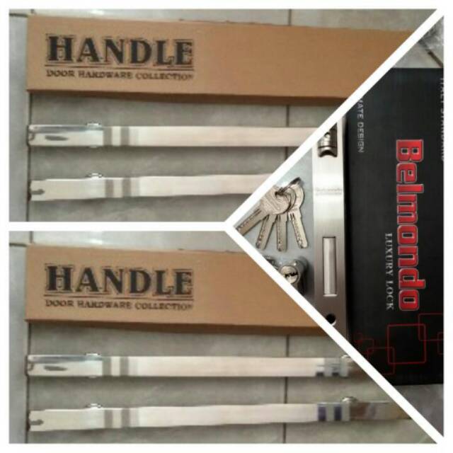 Handle pintu stainless 60cm 2set+kunci