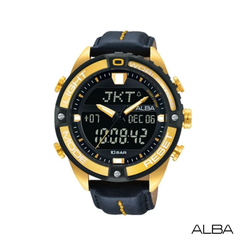 JAM TANGAN PRIA ALBA SIGNA AZ4020X1 ORIGINAL - HITAM GOLD