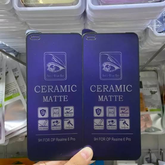 NEW OPPO A32 A33 A52 A53 A53S A72 A73 A92 A93 TEMPERED GLASS CERAMIC MATTE ANTI BLUE RADIASI / ANTI MINYAK / ANTI PECAH FULL COVER - A/B