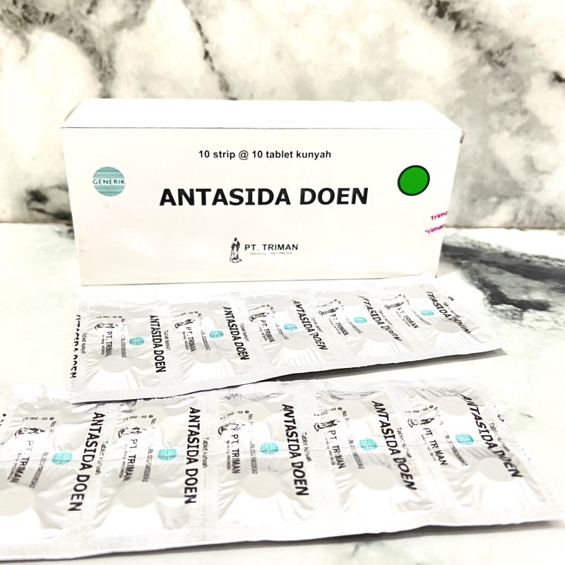 ANTASIDA Doen Strip Triman Erela Isi 10 Tablet Kunyah - Obat Asam Lambung Maag