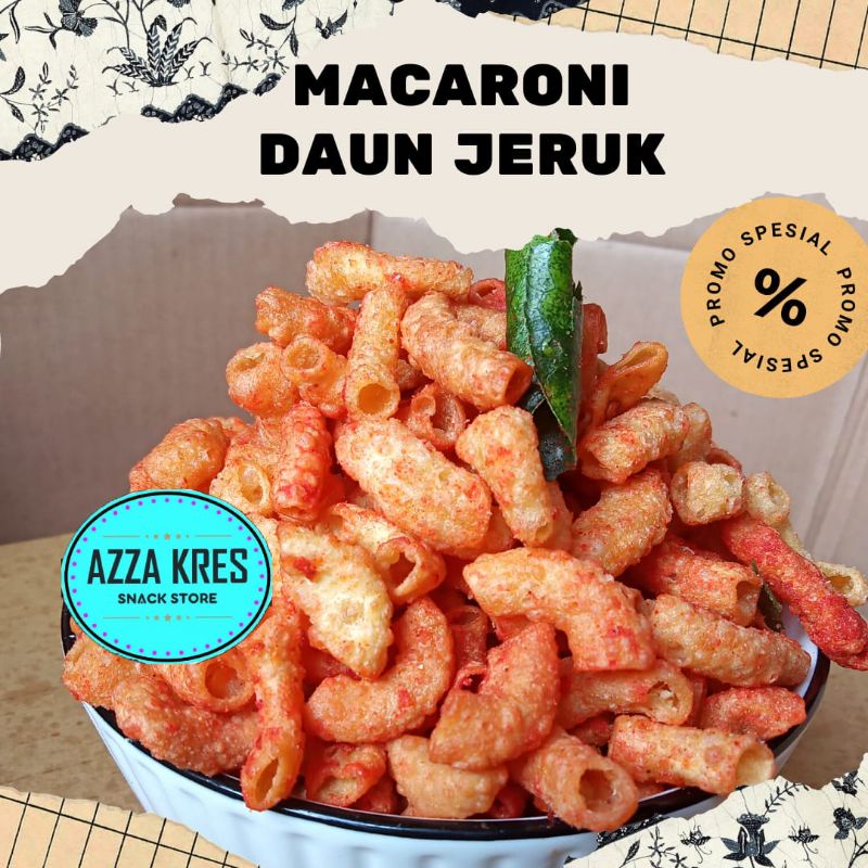 

Macaroni Daun Jeruk Snack Kekinian - Azzakres