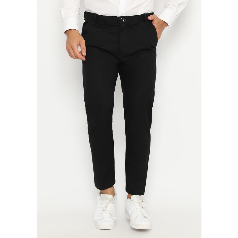 Jual MEVANO ANKLE CHINOS PANTS BLACK/ANKLE PANTS CHINOS/ANKLE PANTS PRIA Shopee Indonesia