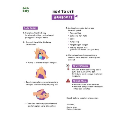 Gentle Baby - Immboost Minyak Telon Imun Bayi Balita