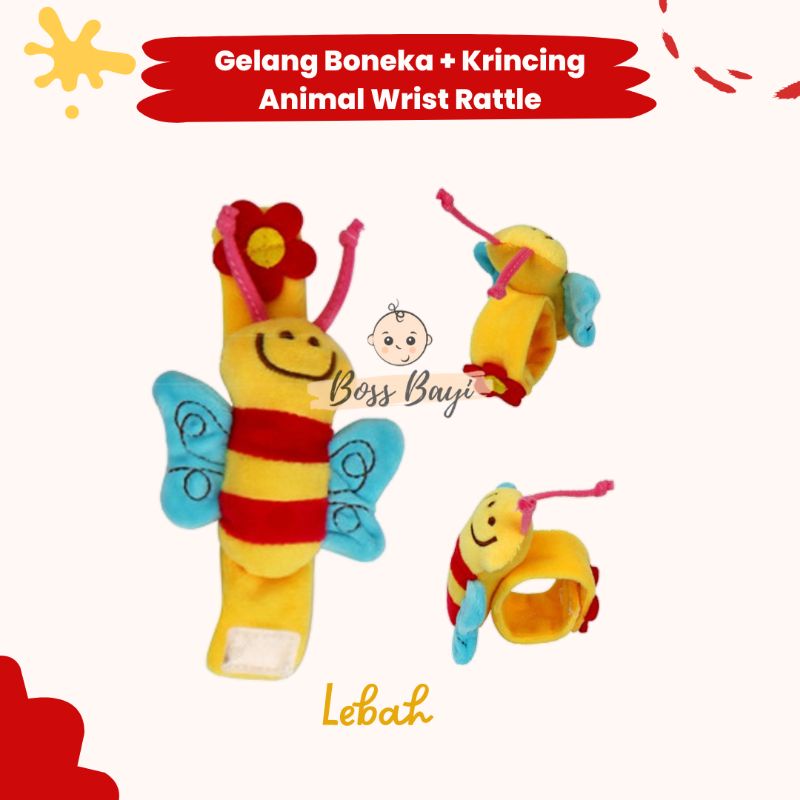 Mainan Gelang Boneka Bentuk Hewan / Rattle Gelang Bayi