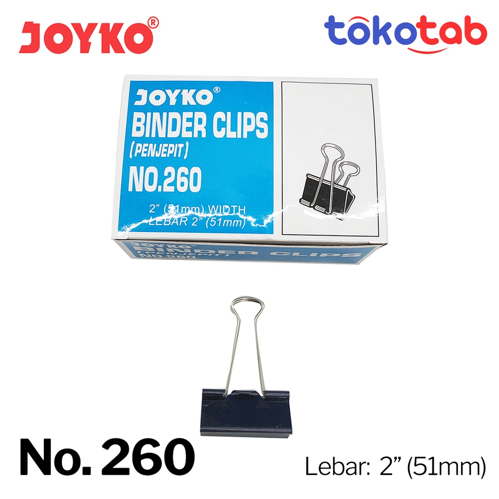 

Tokotab - JOYKO Binder Clip/ Klip/ Penjepit Kertas 260