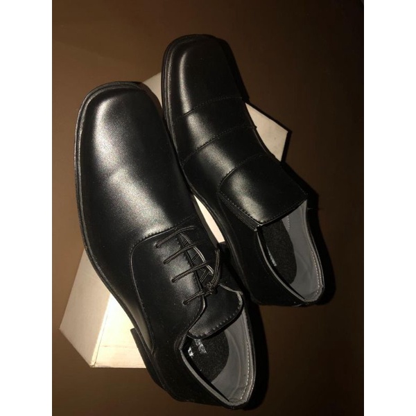 sepatu pantopel hitam formal pria/sepatu kerja hitam formal