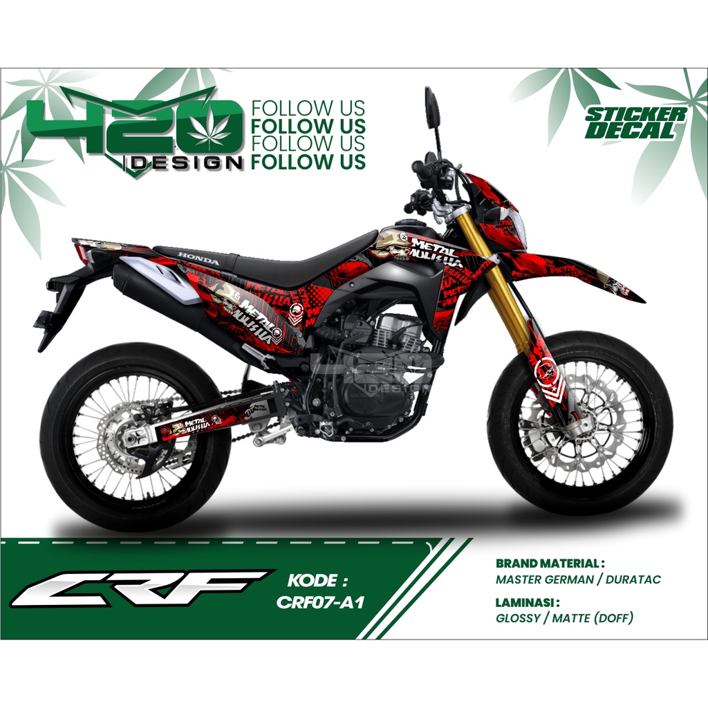 STIKER DECAL FULLBODY HONDA CRF 150L / STIKER FULLBODY CRF 150 L /AKSESORIS STIKER MOTOR TRAIL CRF 1