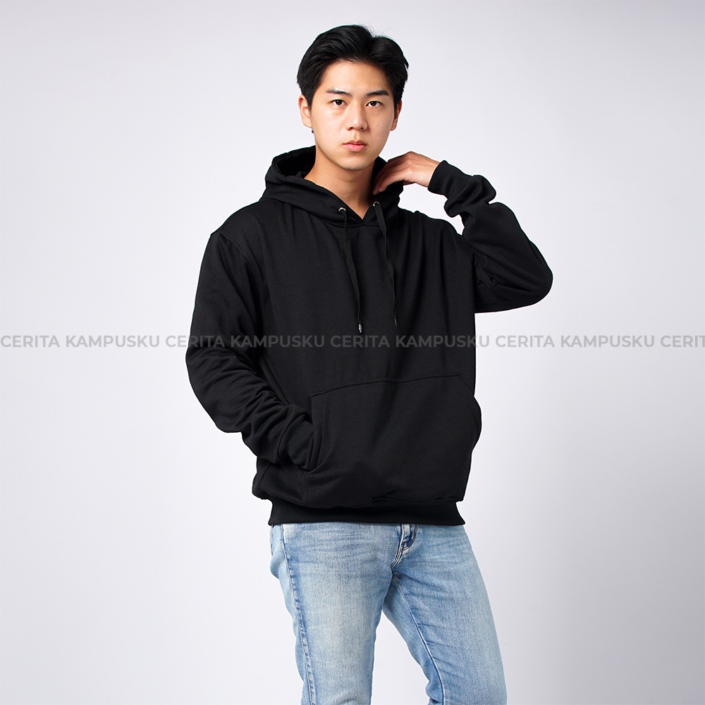 CERITA KAMPUSKU Hoodie Jumper Black Polos M - XXL Unisex Pria Wanita