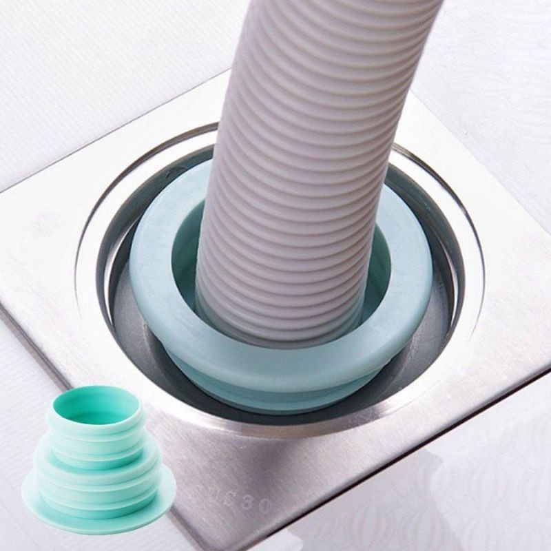 Seal Ring Selang Dapur Mesin Cuci ke Floor Drain Lobang Air Pembuangan / Sewer Pipe Seal Pool Floor Drain Sealing Plug Water Trap