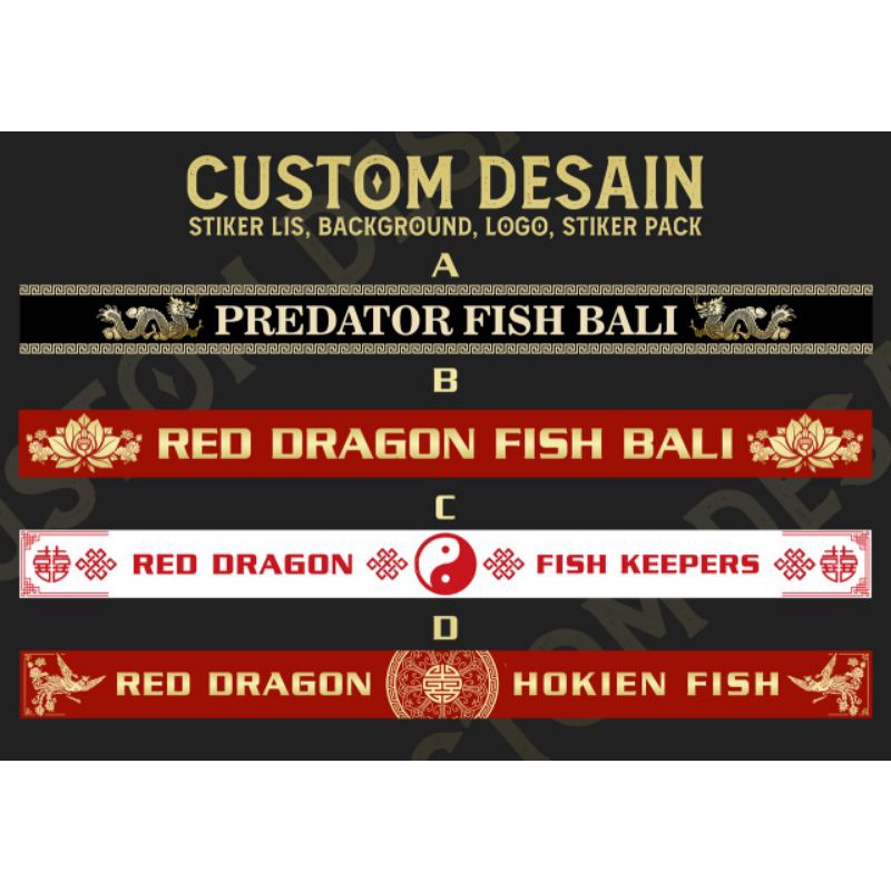 STIKER ARWANA AQUARIUM DEPAN BALI