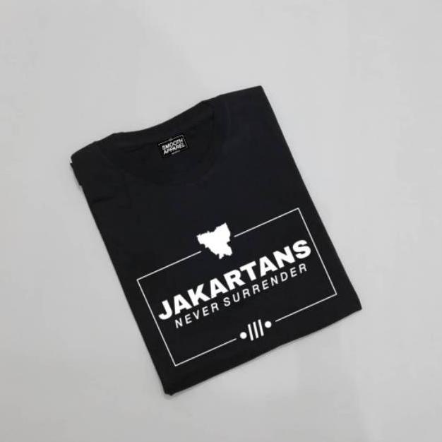 (DONE) KAOS BAJU DISTRO JAKARTANS NEVER SURENDER POLOS CUSTOM PERSIJA JAKARTA HEMAT