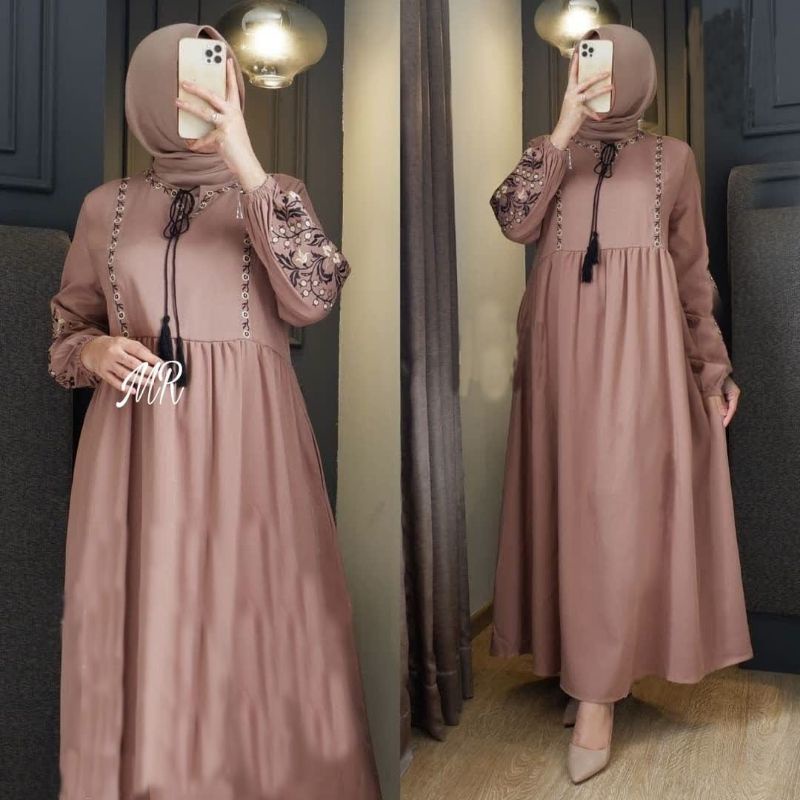 Gamis HANIFA Terbaru / Gamis lebaran Terbaru 2022 / gamis lebaran 2022 Cantik Murah Modis lamaran