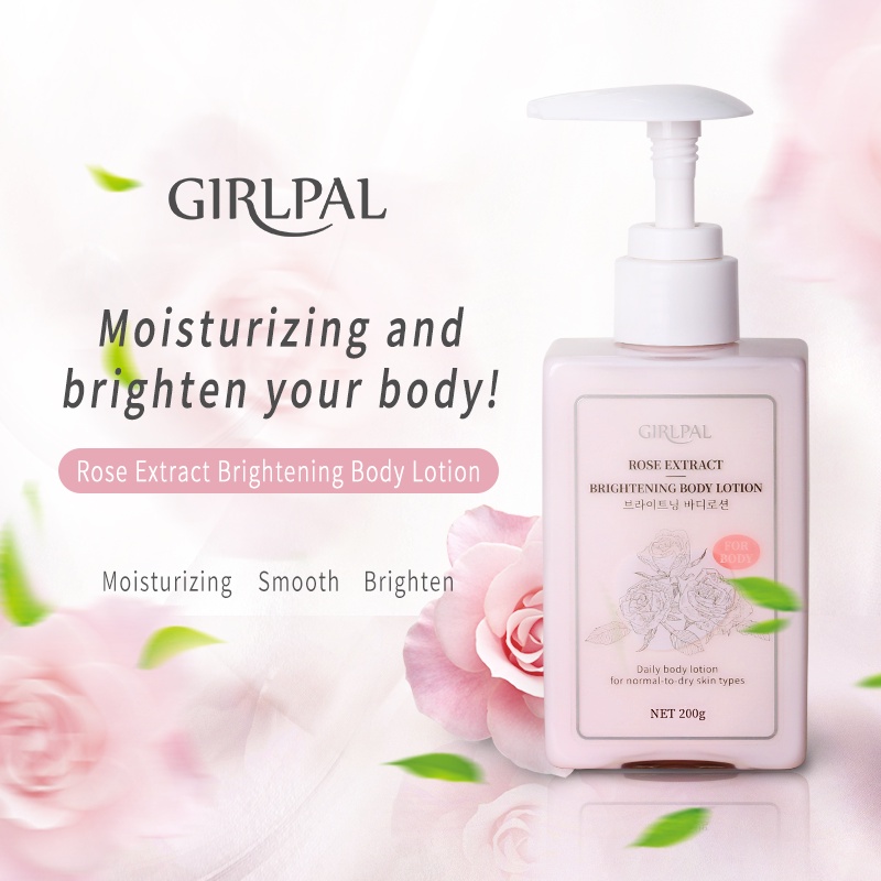 GIRLPAL Rose Extract Brightening Cleanser, Body Lotion, Makeup Remover