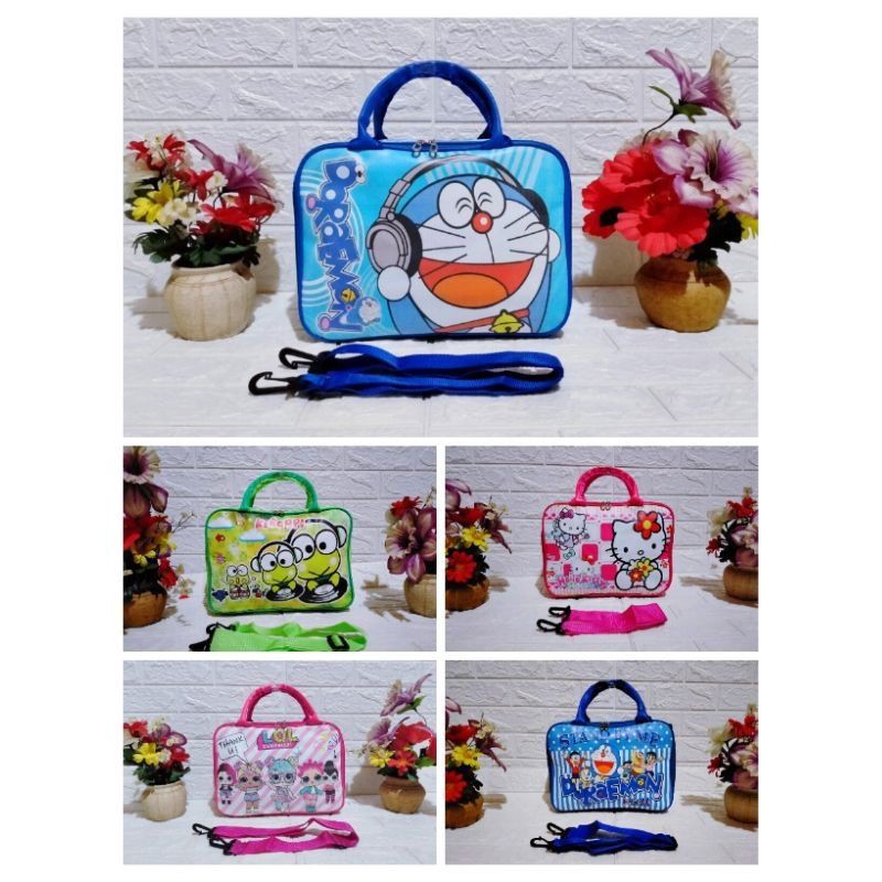 Tas travel bag karakter mini /travel bag lokal size 30x23x13 cm