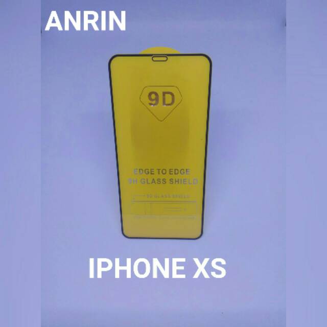 TEMPERED GLASS 9D FULL COVER FULL GLUE IPHONE XS
