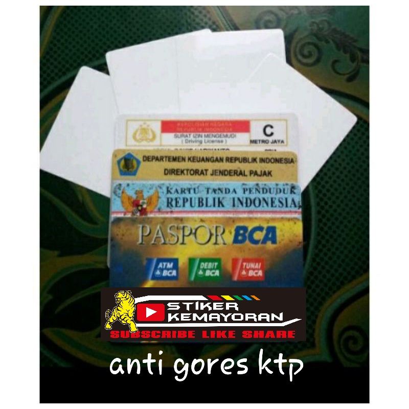 

Cover Pelindung ATM ANTI GORES / Anti Gores Kartu ATM SIM KTP / Pelindung Kartu Anti Gores ATM KTP