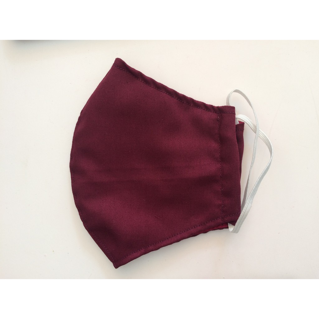 Masker Kain Dewasa Warna Maroon / Tosca
