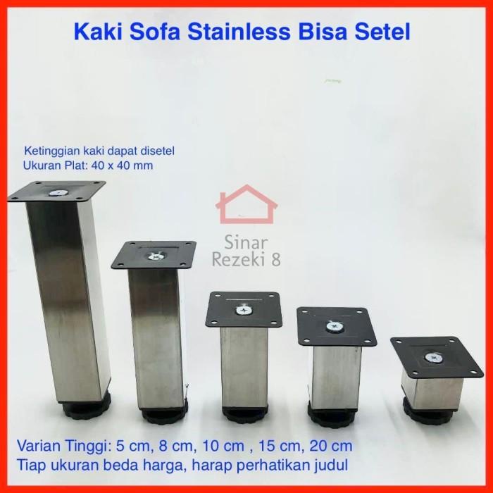 

Kaki 40 mm x 8 cm STAINLESS Kotak Sofa Meja Lemari Kitchen Set Besi Kualitas Terjamin