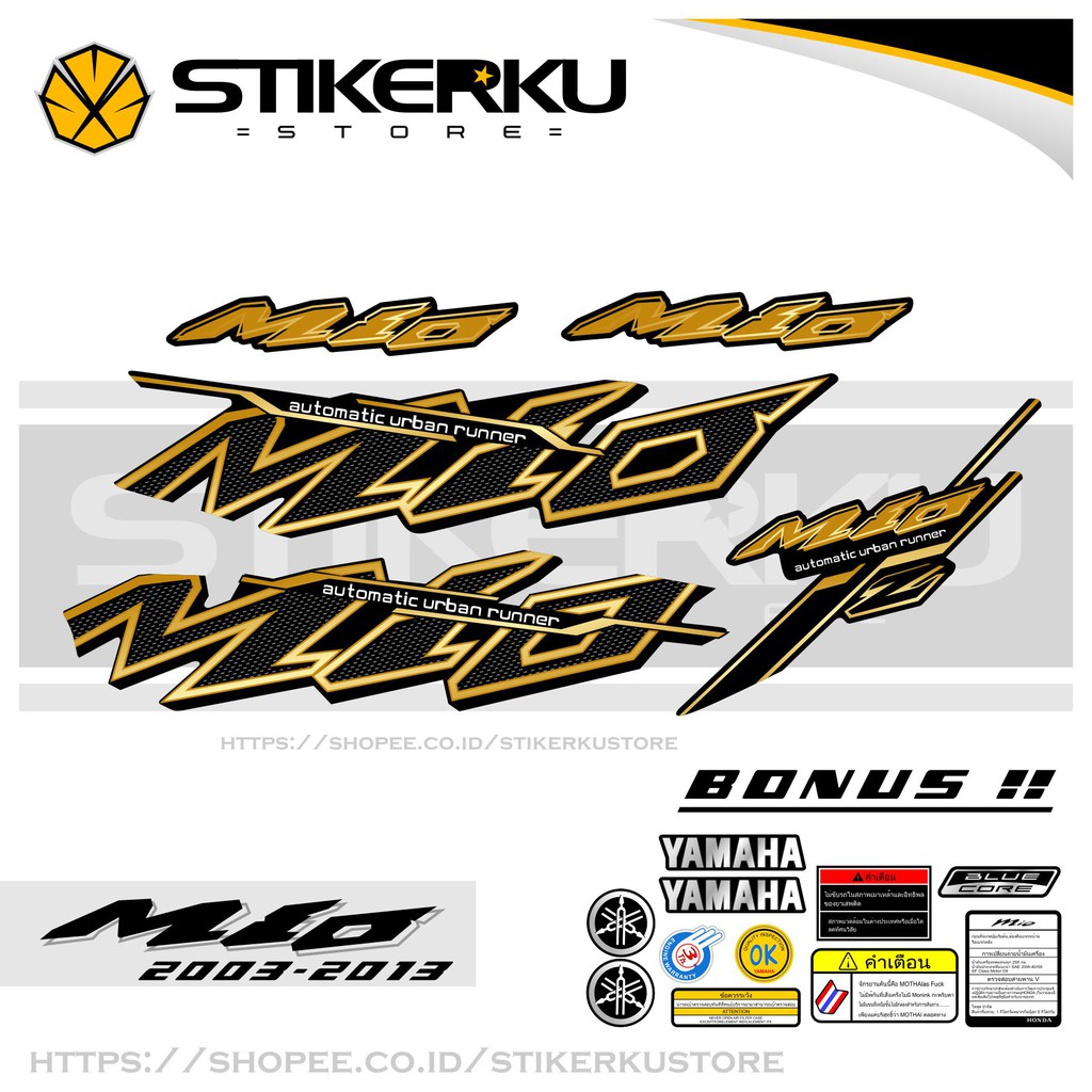 STRIPING MIO URBAN / MIO SPORTY / THAILAND / LAMA / SMILE / GARNIS / STICKER / STIKER MIO URBAN