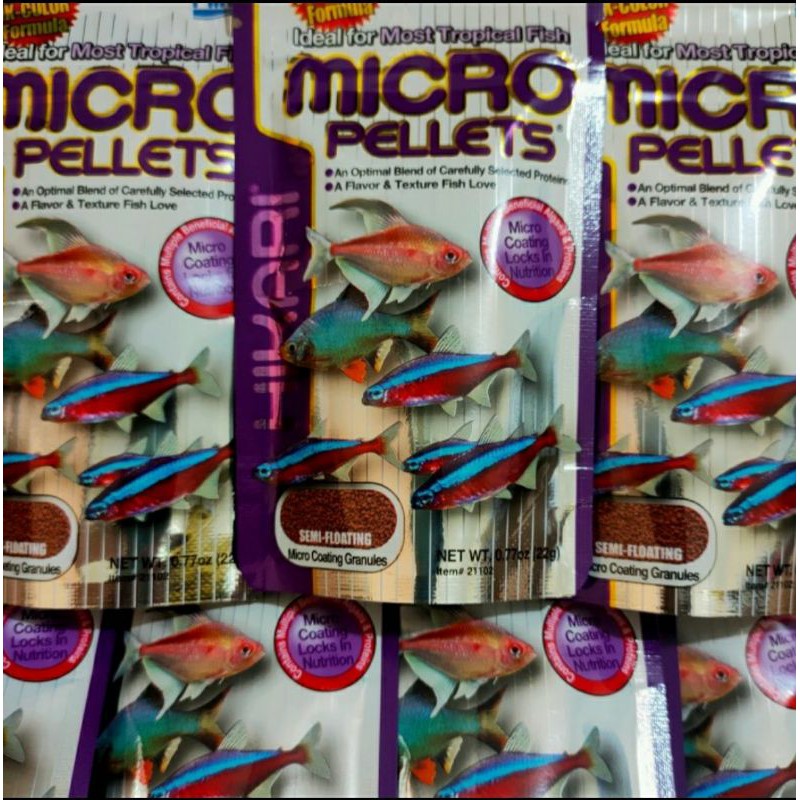 hikari micro pellets 22g pakan ikan hias kecil tropikal fish