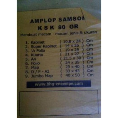 

Amplop Coklat Ksk Map (29X40Cm)