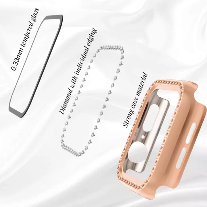 Bumper Case Diamond Protective Case For Apple Watch Series 1/2/3/4/5/SE/6/7/8