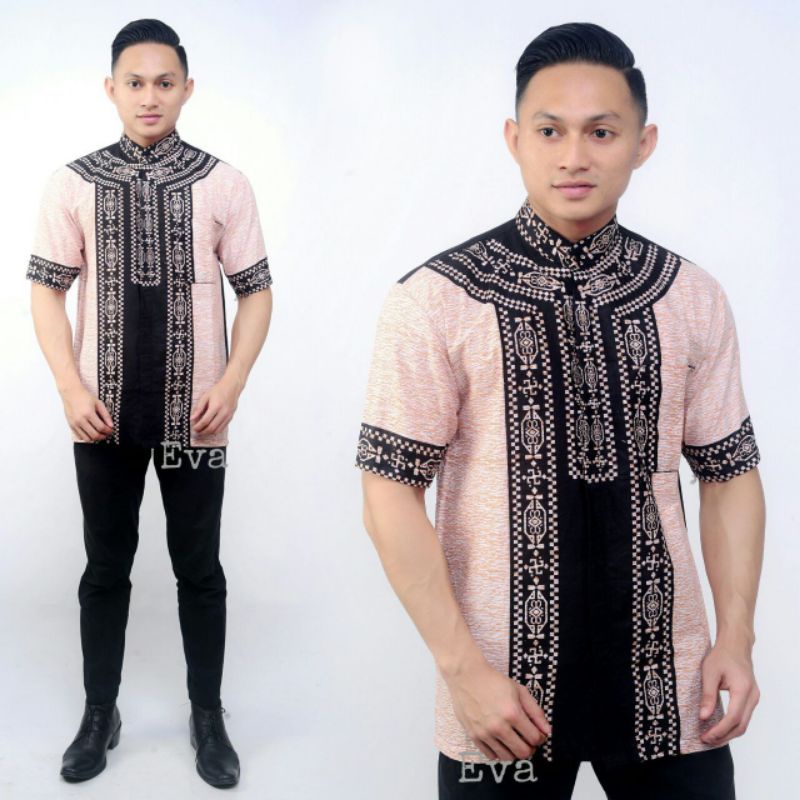 Kemeja batik lengan pendek size m l xl xxl xxxl