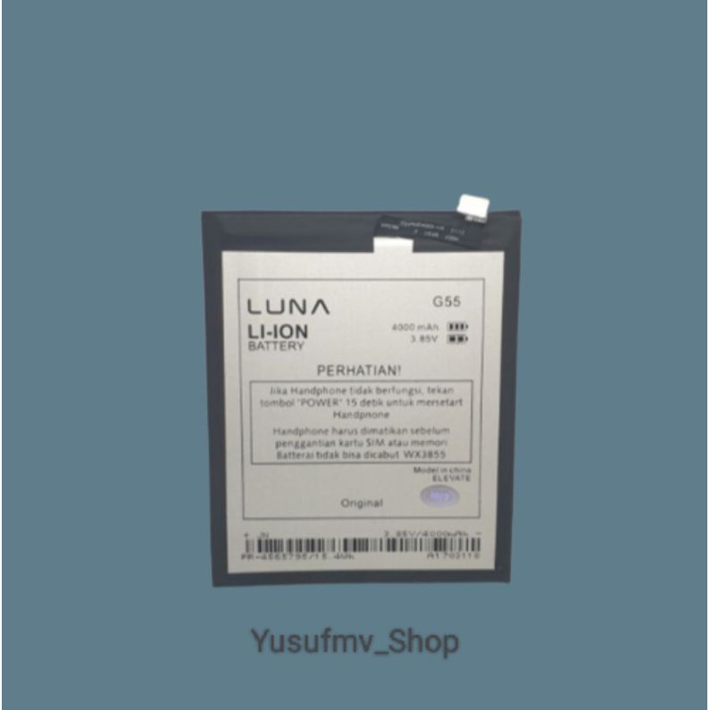 BATERAI HP LUNA G55 ELEVATE MEIZU ORIGINAL MASIH BARU SEGEL