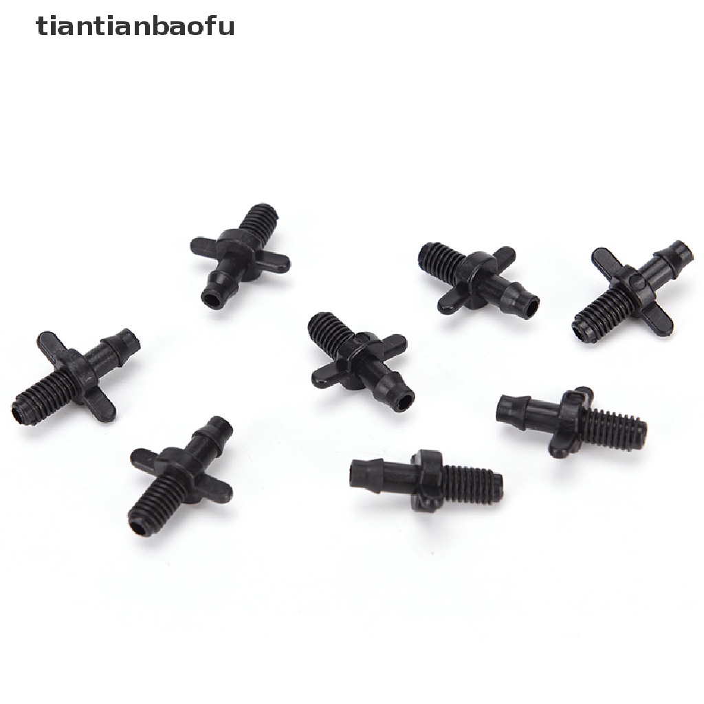 [tiantianbaofu] 50pcs4 / 7mm Splitter Adapter Connector Barb And Garden Irrigation Hoses Fittings 6mm Boutique