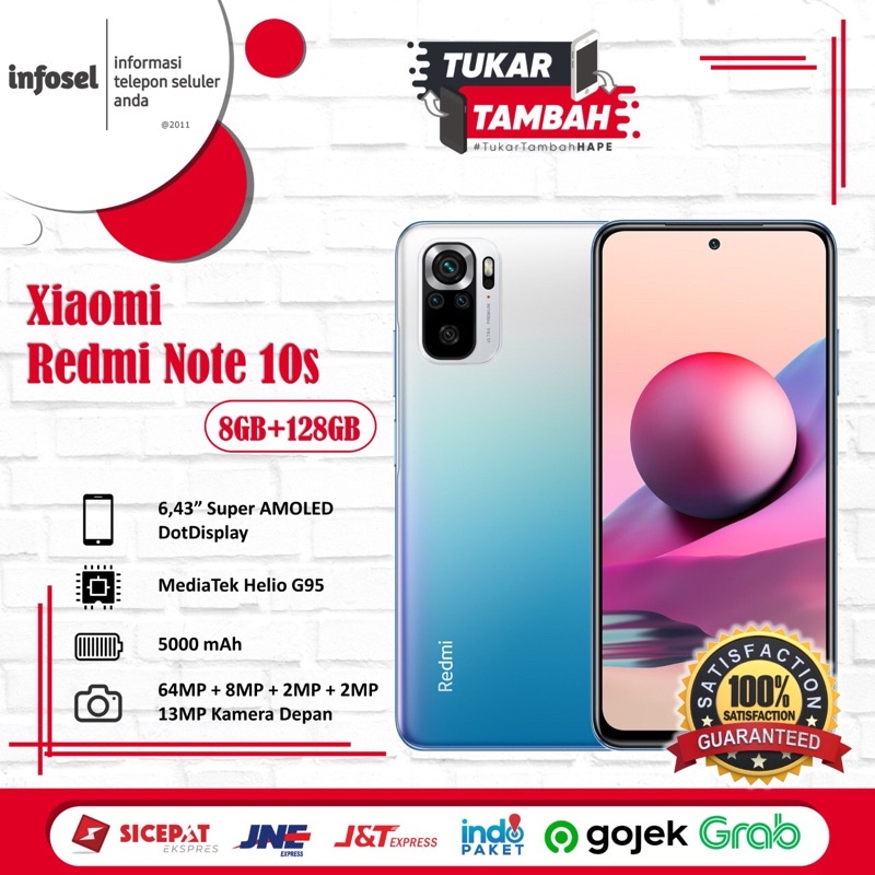 Redmi Note 10s 8/128 AMOLED garansi resmi-8/128