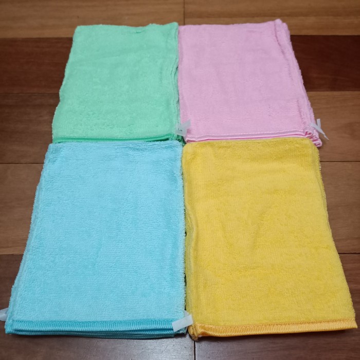 Handuk Wash Lap Bayi / Washlap / Lap tangan merk Anjoly Warna &amp; Putih