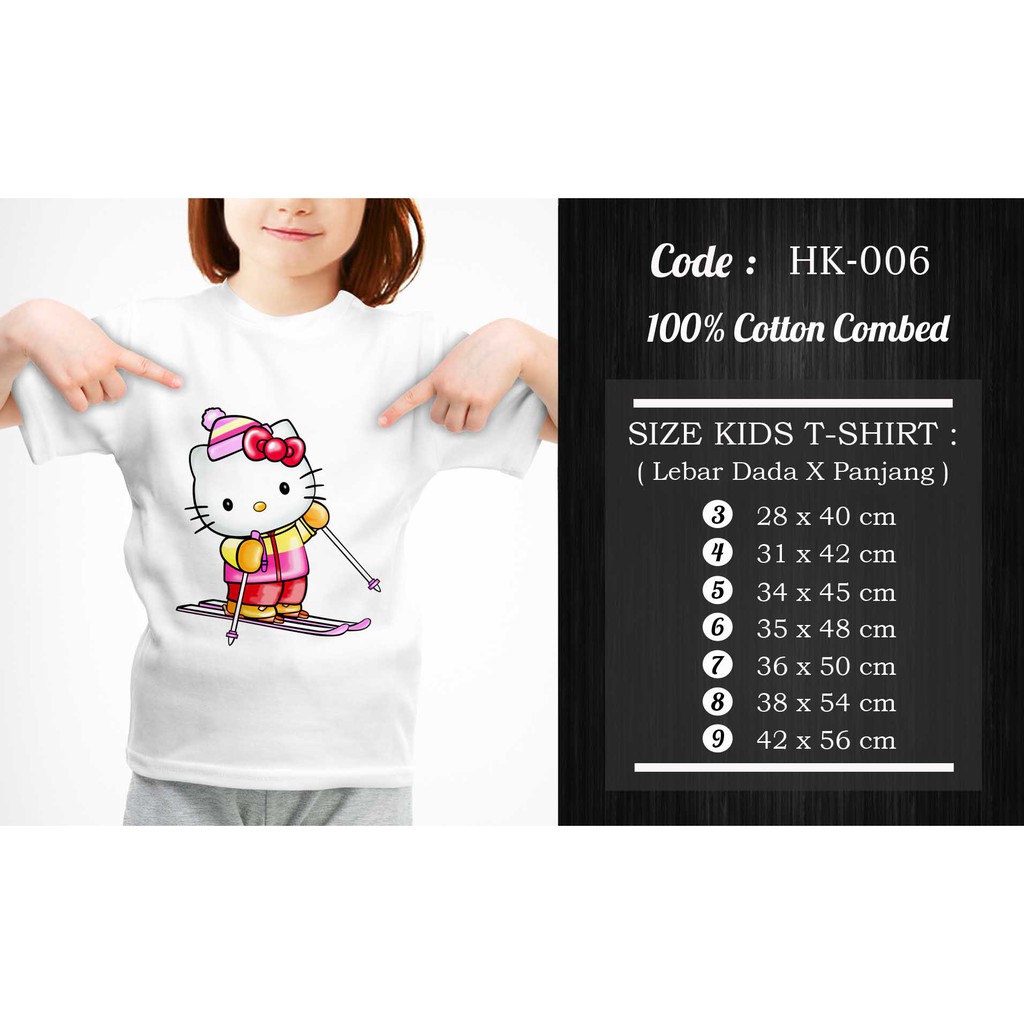 [FREE NAMA !!] Kaos Anak &amp; Family Hello Kitty 100% COTTON PREMIUM