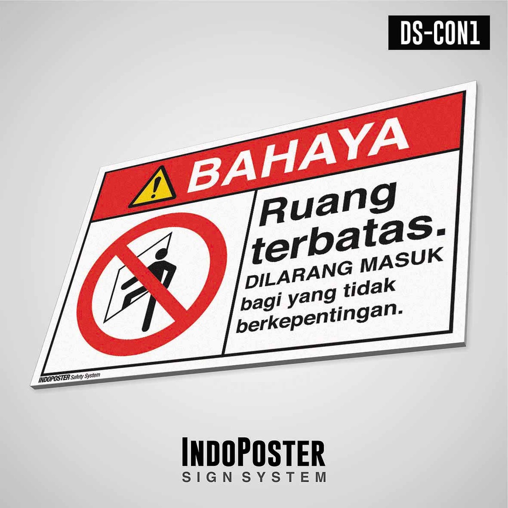 

Safety Sign Rambu K3 PVC ANSI Ruang Terbatas Confined Space M 45x30cm