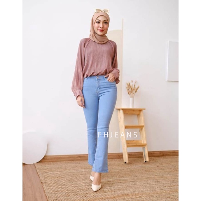 GS-Celana Jeans HW Cutbray Rebecca-Non Streetch Jeans