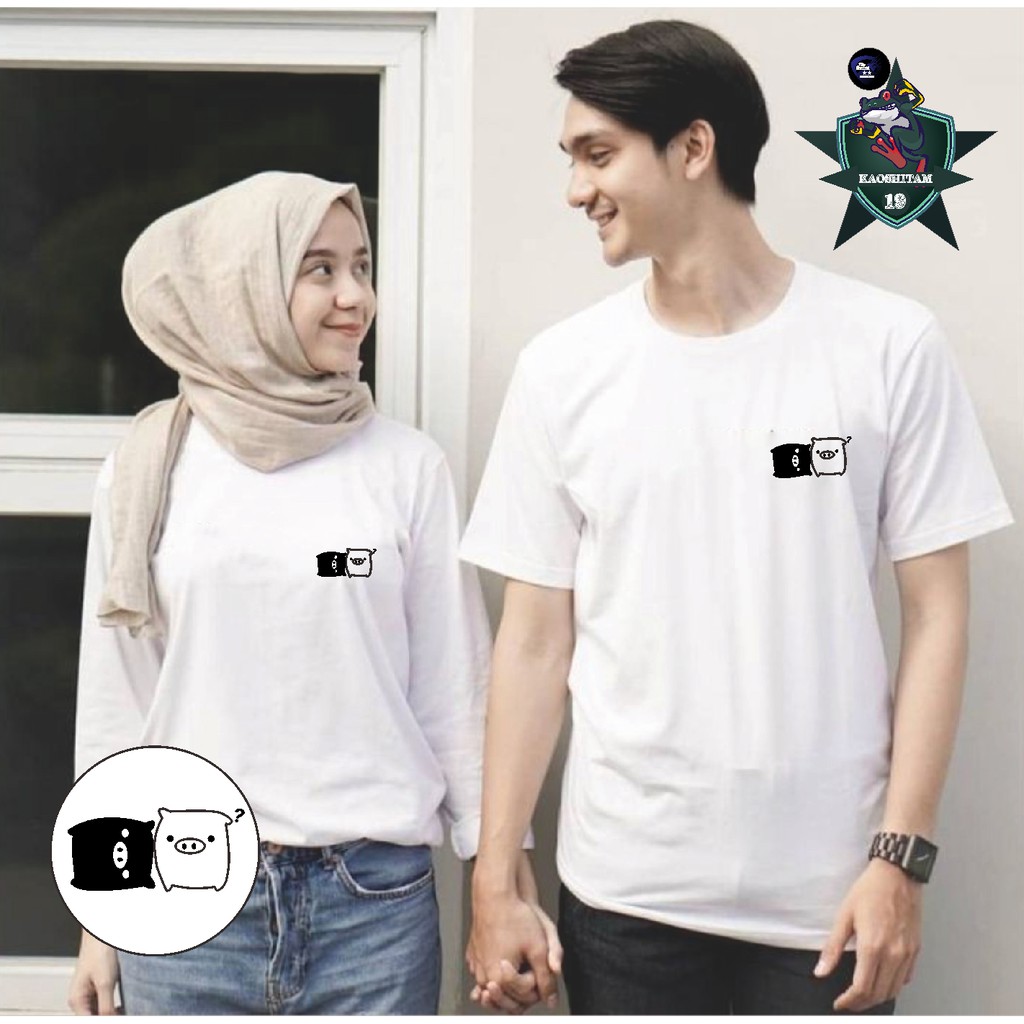 Kaos Monokuro Boo Dewasa Couple Band Anime [BISA COD] HARGA SATUAN HITAM & PUTIH