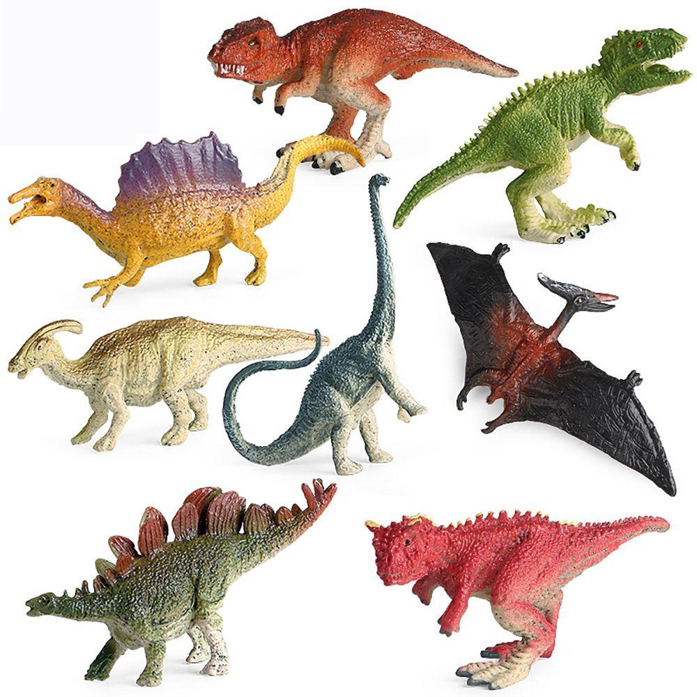 R-flower 8PCS Mainan Edukasi Dinosaurus Realistis Untuk Anak-Anak