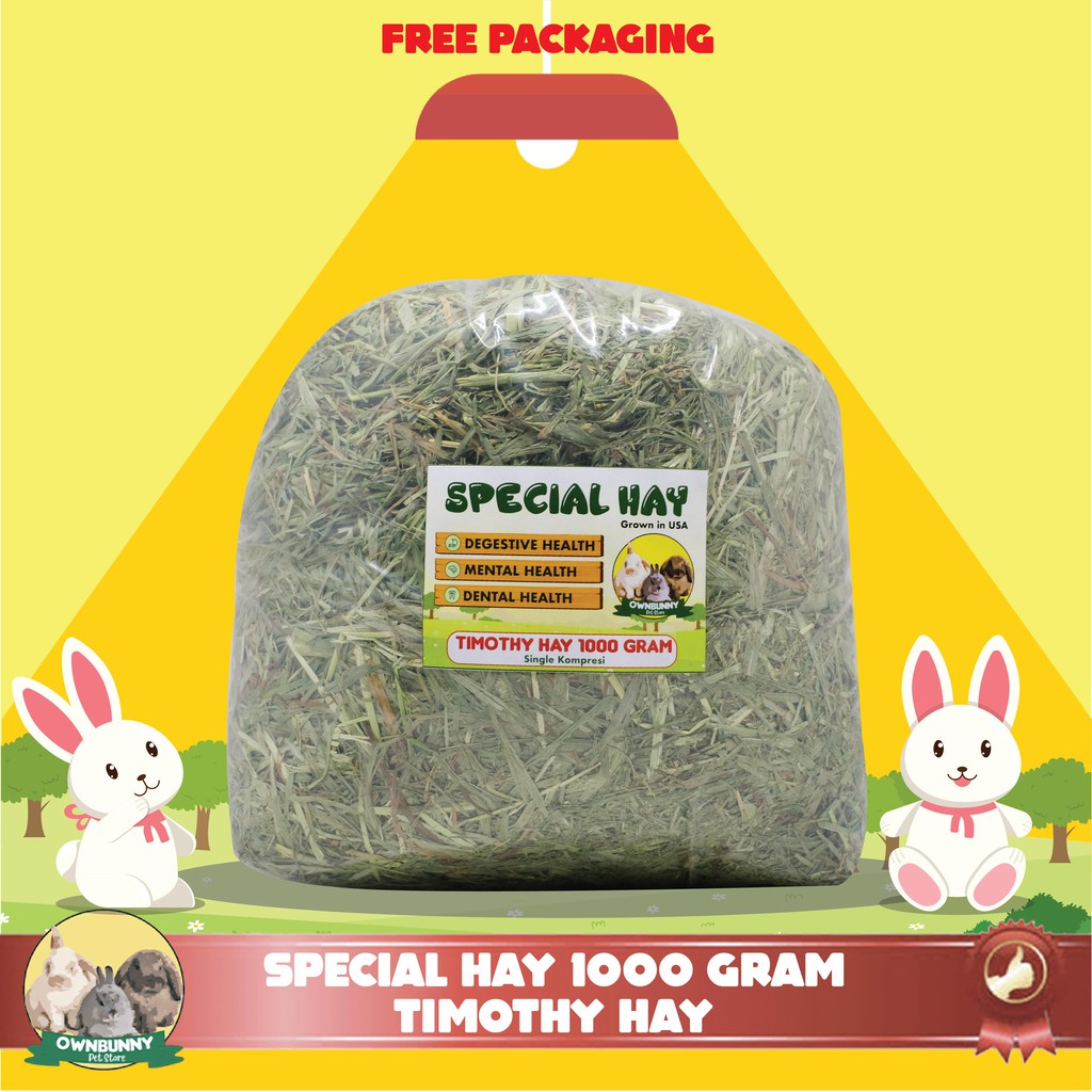 RUMPUT KELINCI TIMOTHY HAY MAKANAN KELINCI SPECIAL HAY 1000 GRAM