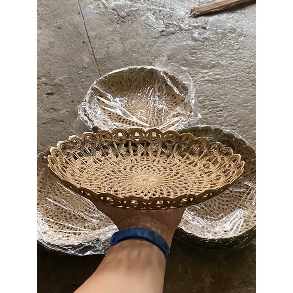 PIRING ROTAN PLASTIK LUSINAN ISI 12 PCS / 1 LUSIN