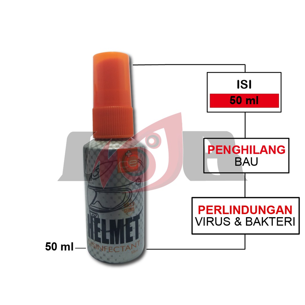 Helmet Disinfectant Spray Helm Disinfektan Germs Corona Virus Covid-19