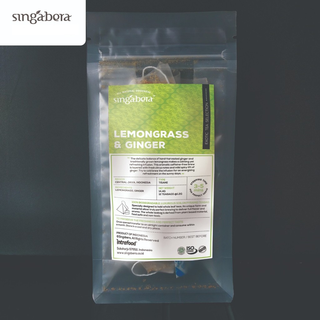 

Singabera Tisane Lemongrass Ginger –Seduhan Herba–12 teabag