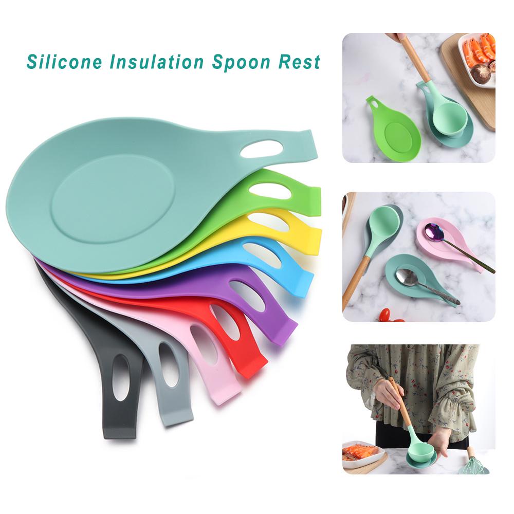 Solighter Rak Sendok Alat Penyimpanan Peralatan Masak Tutup Stand Stove Organizer Plate Holder Tatakan Spoon Rest