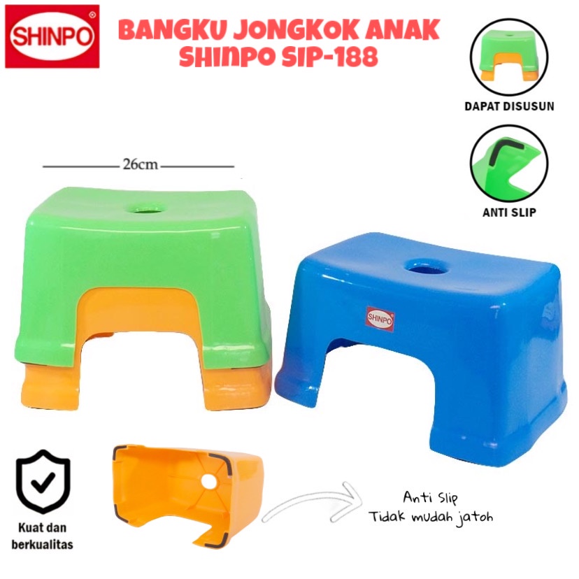 ( BISA COD ) PROMO BANGKU KURSI JONGKOK SOLINDO STOOL ANAK 25 CM SHINPO SIP-188 WARNA / TEMPAT DUDUK ANTI SLIP / TEMPAT DUDUK ANAK DEWASA / BANGKU ANTI SLIP / BANGKU PLASTIK SERBAGUNA / BANGKU MULTIWARNA / BANGKU KECIL