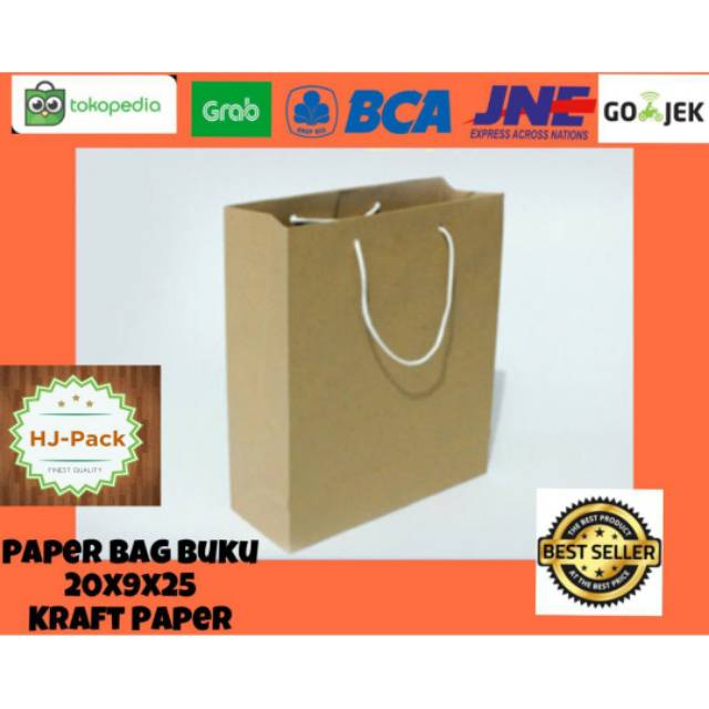 

Paperbag uk S PxLxT 20x9x25cm | Paperbag Buku 1 Craft Paper 125 gsm Kelipatan 12 pcs !!