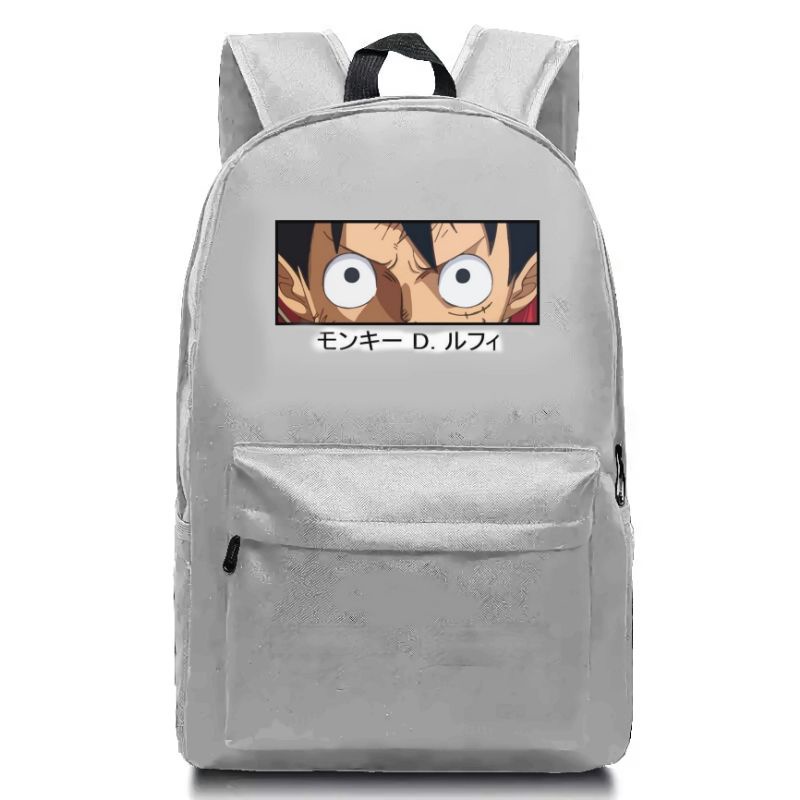 tas anime LUFFY EYES one piece ada slot laptop dan slot tempat minum  bisa untuk tas sekolah main dan lain lain