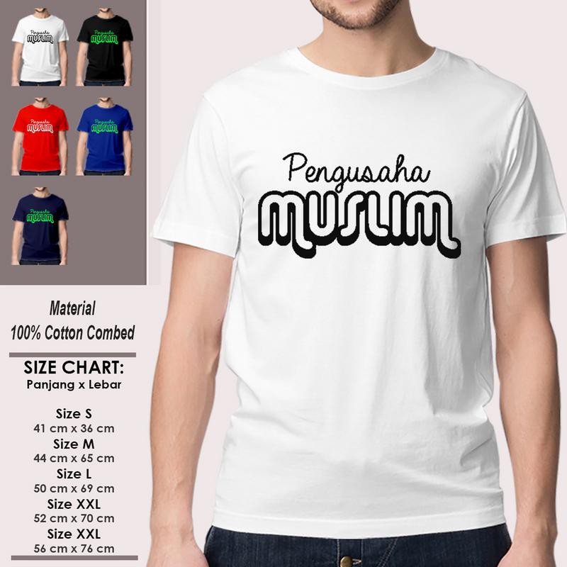 Kaos Dakwah Muslim Pria Lengan Pendek Keren SP-LSMSAK277 PENGUSAHA MUSLIM Islami Kekinian Murah-4
