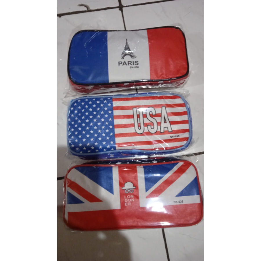 

tempat pensil bendera kain biasa yayang