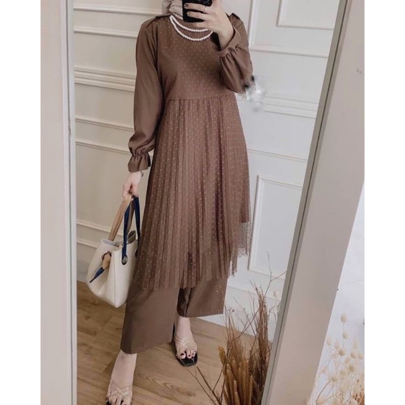 gladis set // karin set plisket mix tile dot // pearly set // lace organza set // kandia organza set