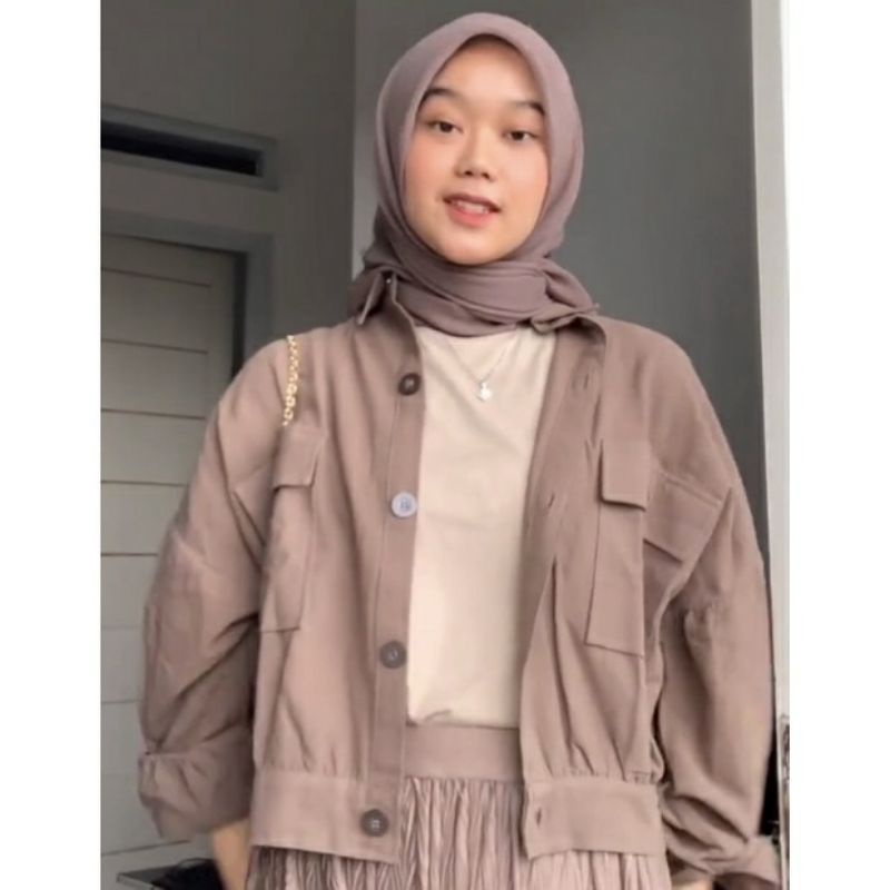 Busan Jaket Linen Oversize Korean Style Premium Quality